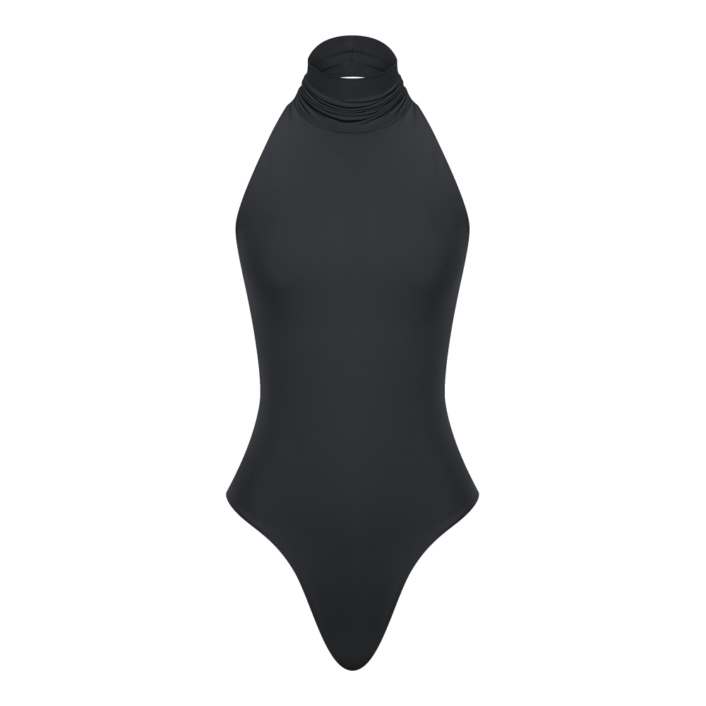 Боди bodysuit halter black