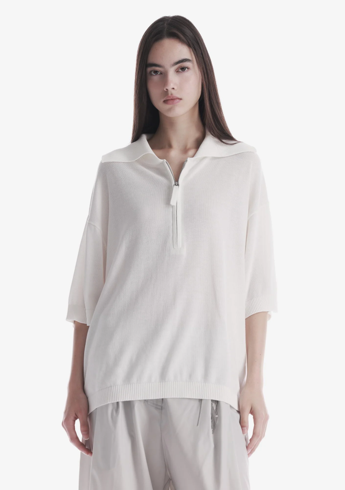 Футболка-поло на молнии