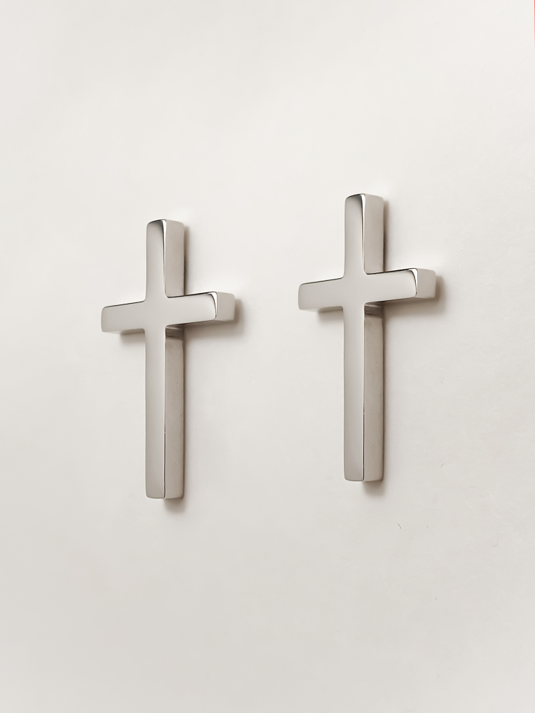 Серьги "Cross Steel"