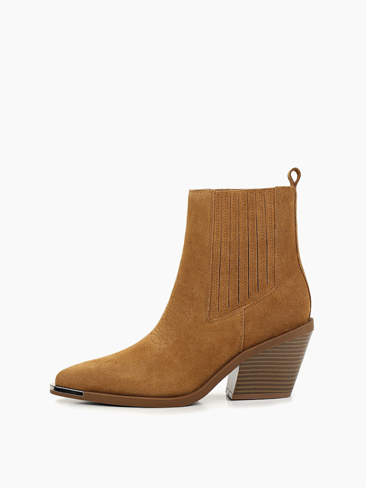 Казаки короткие из натуральной замши