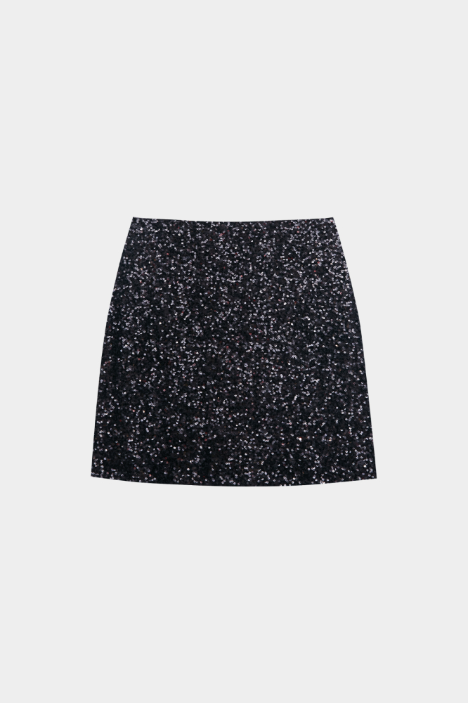 Юбка мини с пайетками