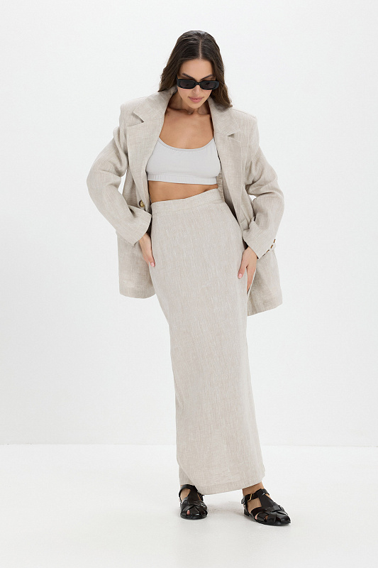 Юбка миди лен