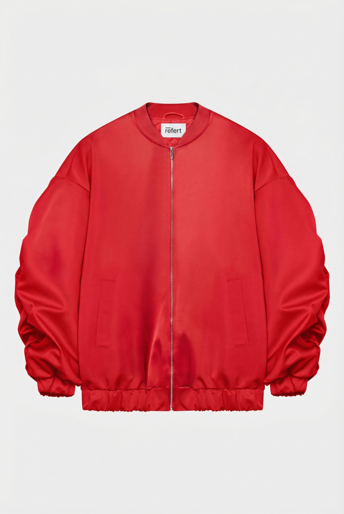 Бомбер утепленный из сатина