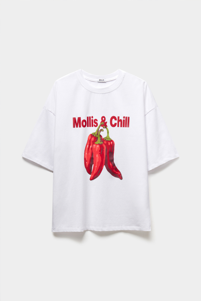 Футболка с принтом "Mollis and Chill"