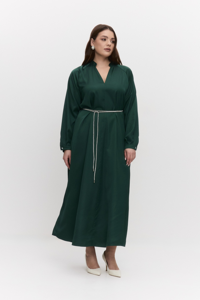 Платье-туника из атласа