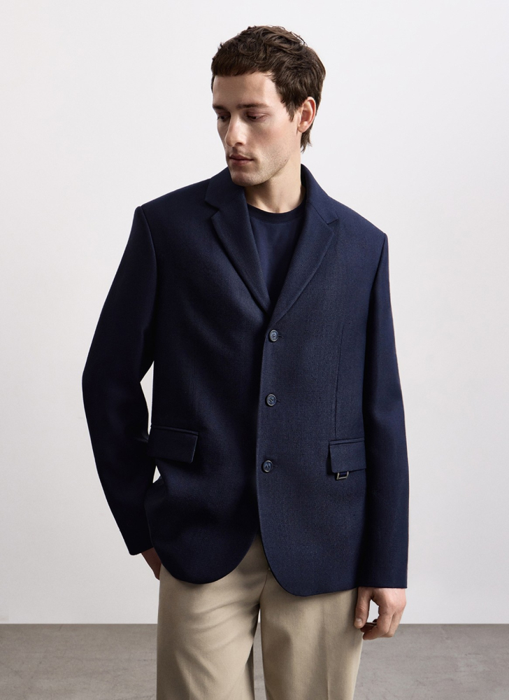 Пиджак из фактурной ткани