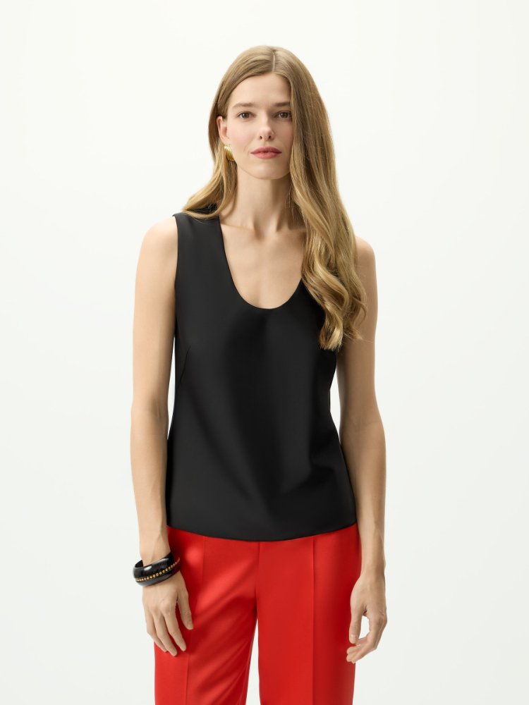 Атласный топ с шелковистым блеском