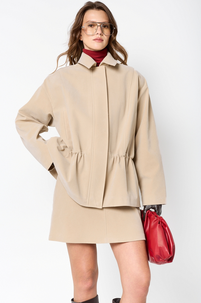 Парка из экозамши на молнии