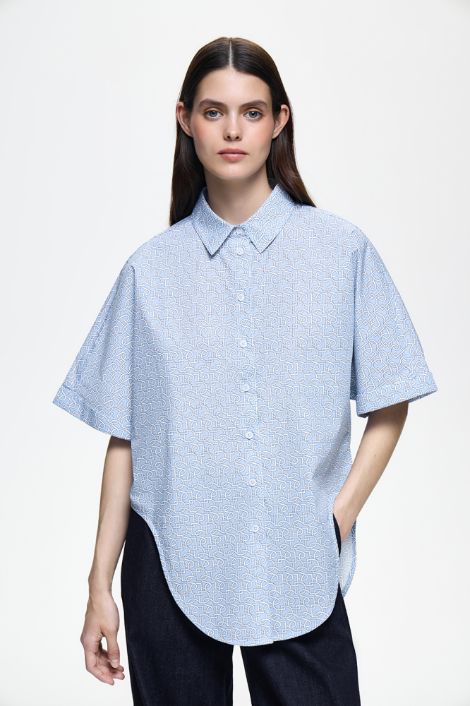 Рубашка с лого-паттерном