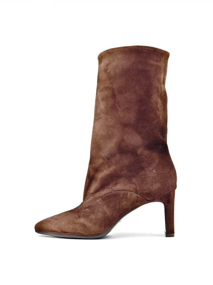 Ботильоны демисезонные из натуральной замши