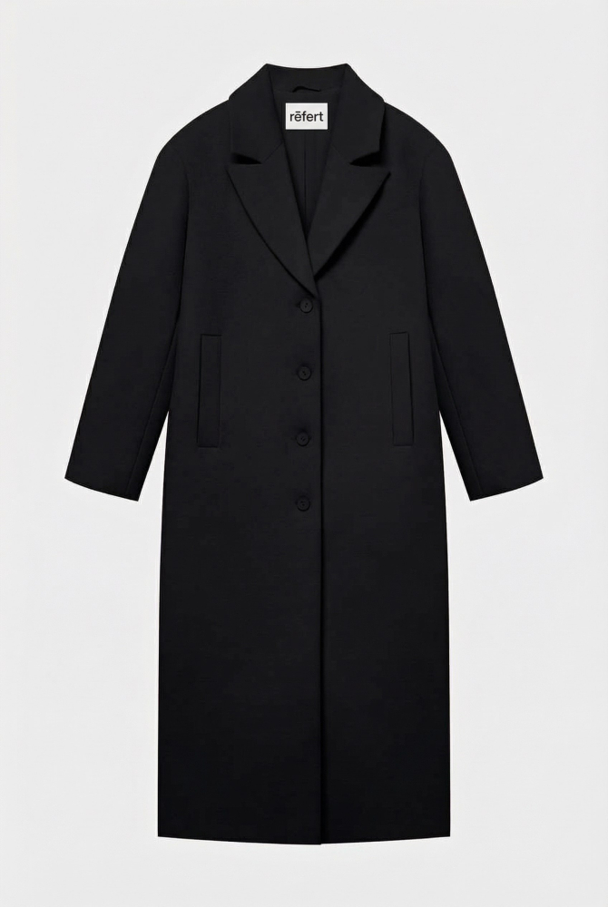 Пальто оверсайз с объемными листочками