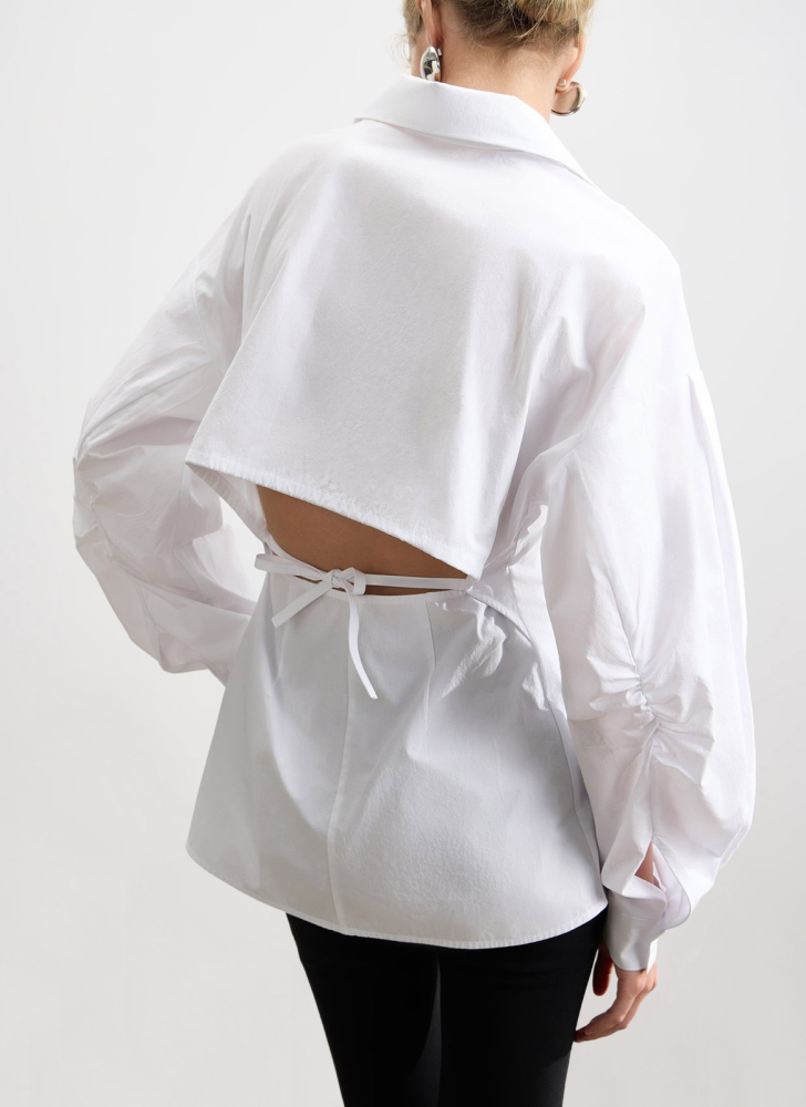 Рубашка с объемным рукавом