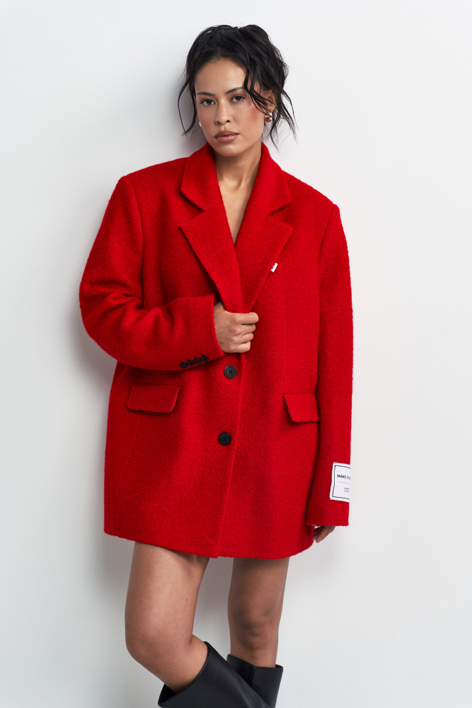 Пальто-жакет Волнующий красный