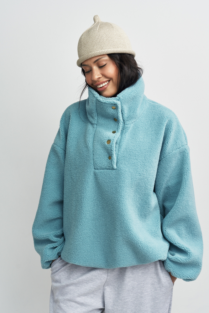 Анорак плюшевый Лазурный