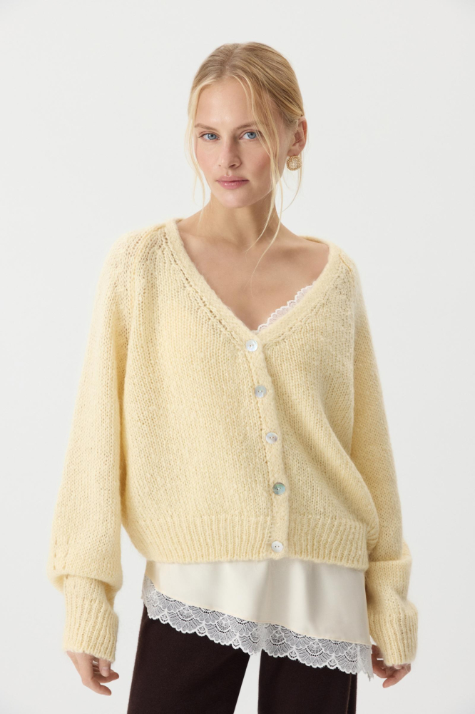 Кардиган из шерсти мериноса и альпаки