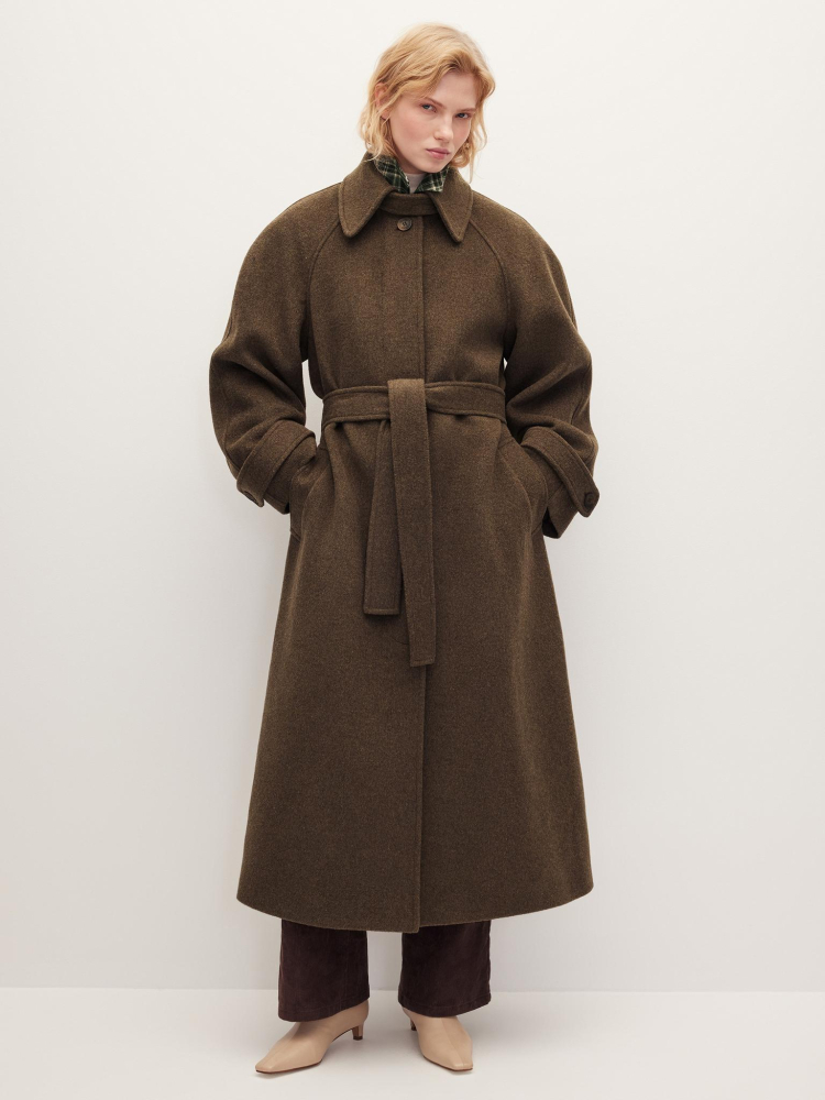 Пальто реглан из шерсти