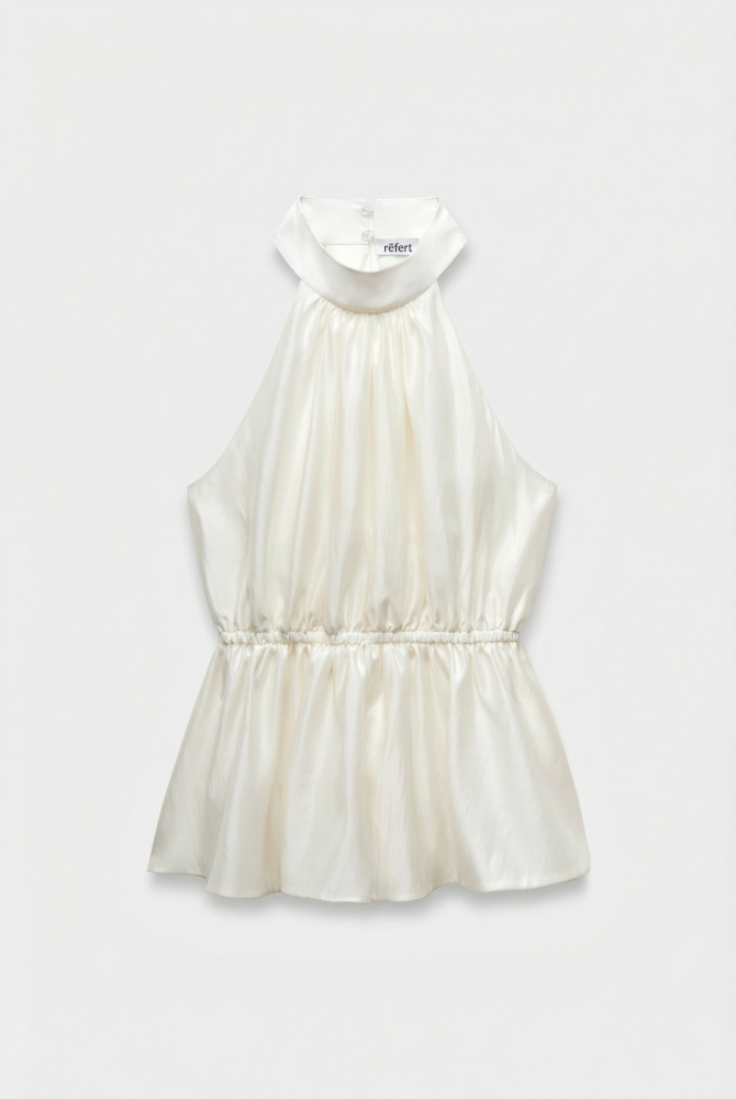 Топ с баской из шифона