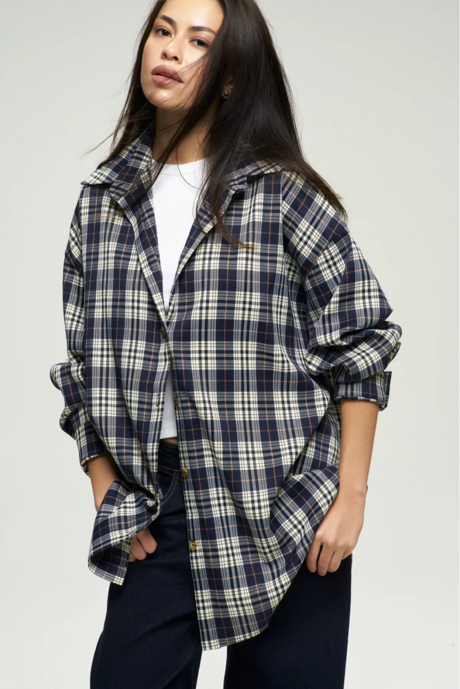 Рубашка в клетку Dark Blue