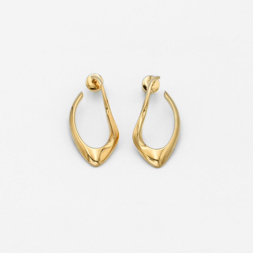 Серьги из мятого металла Noa