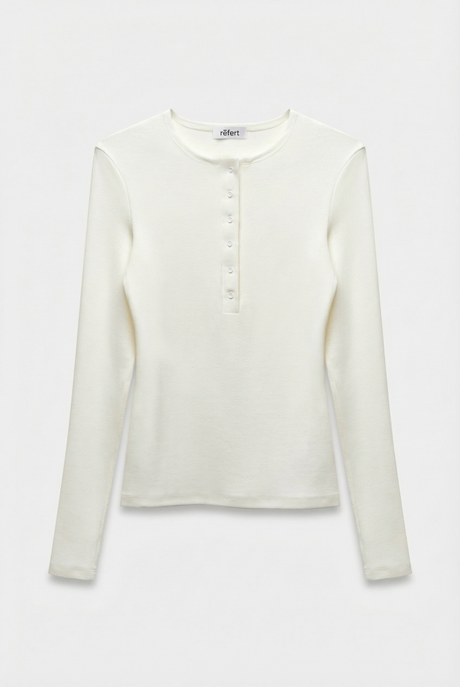 Лонгслив из трикотажа с планкой