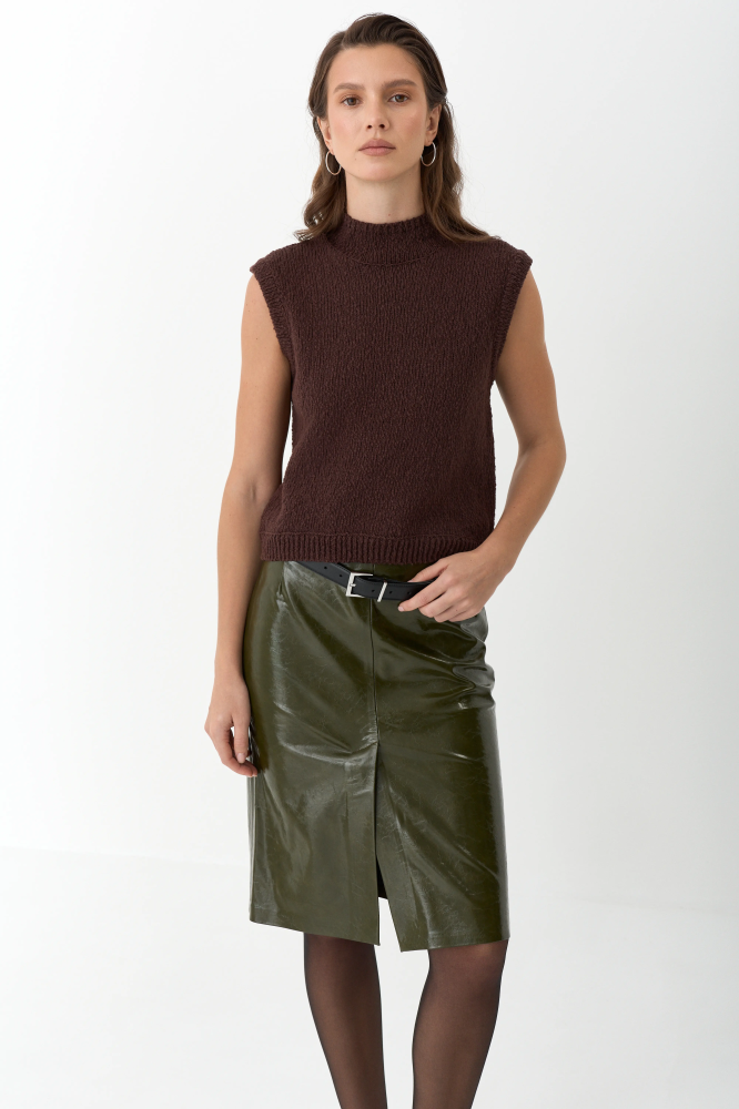 Джемпер из хлопкового трикотажа букле