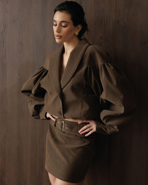 Замшевая куртка YONSRU, цвет: коричневый,  купить онлайн