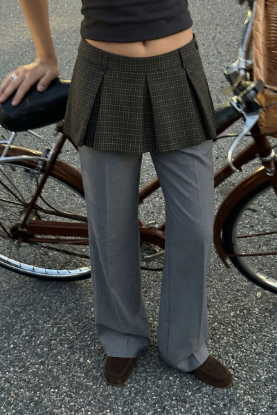 Брюки с баской TOPTOP, цвет: серый, TT.030.18506.800 купить онлайн