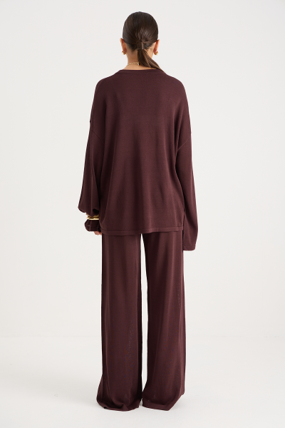 Костюм из вискозы (лонгслив+брюки) MIA AIM, цвет: шоколадный, Mia710 купить онлайн