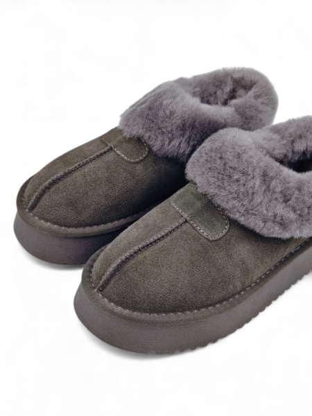 Угги из натуральной замши GRANDERA, цвет: серый  купить онлайн