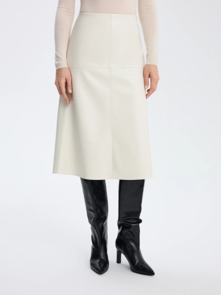 Юбка из фактурной экокожи