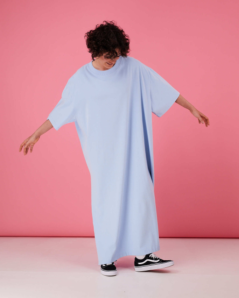 Платье-футболка TABOO, цвет: голубой, DrTh-Sky купить онлайн