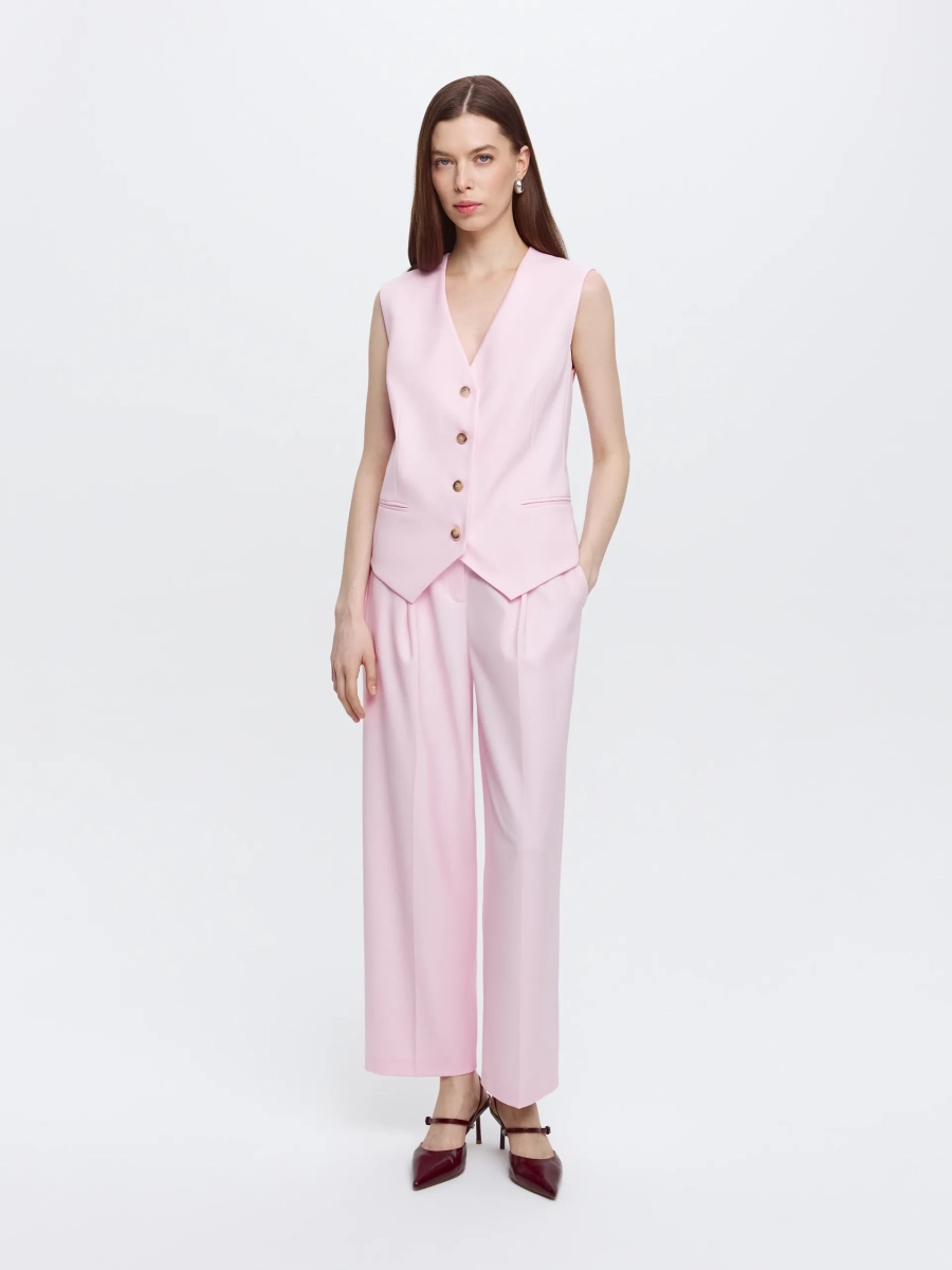 Жилет прямого силуэта ANNA PEKUN, цвет: розовый 11.2409.300 |трендовая новинка купить онлайн