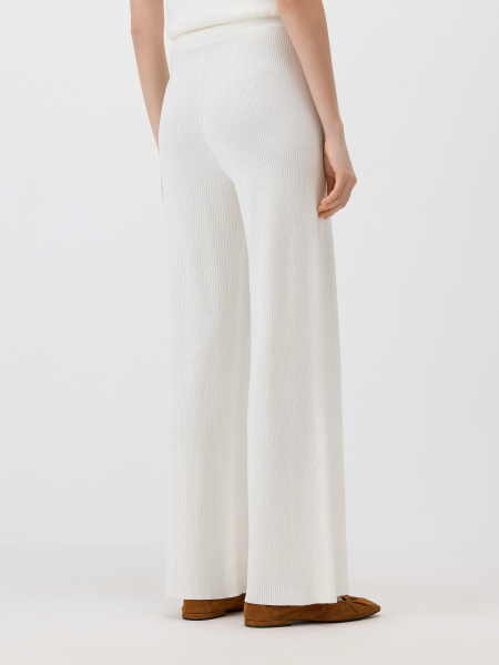 Трикотажные брюки в рубчик Conso, цвет: молочный, KTR 260734 - молочный купить онлайн