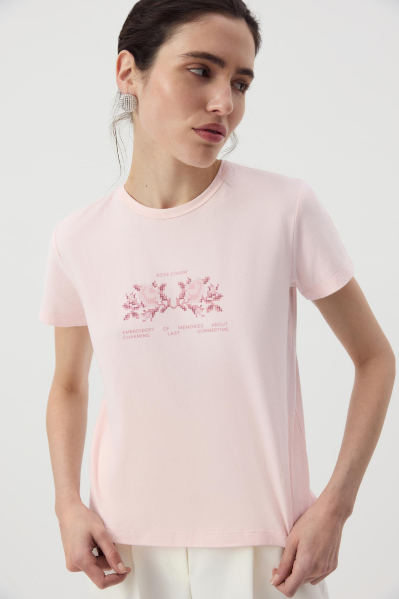 Футболка Fitted с принтом