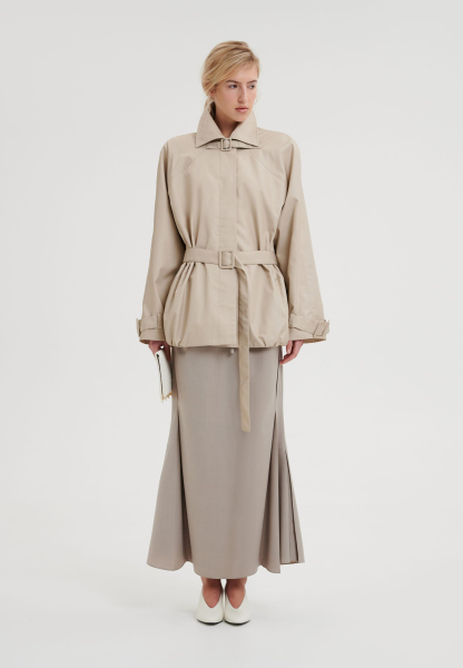 Тренч укороченный CHUBA, цвет: бежевый,  купить онлайн