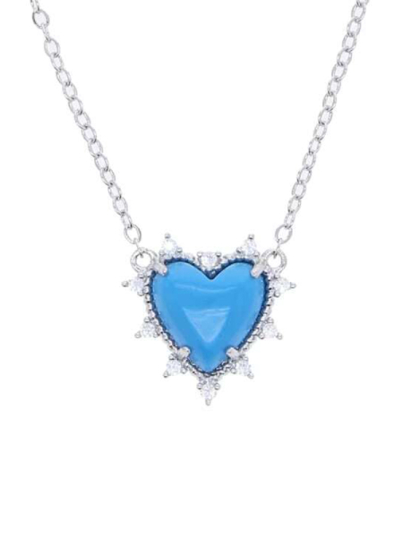 Цепь Heart бирюза