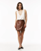 Юбка LEATHER SKIRT BROWN YONS, цвет: коричневый,  со скидкой купить онлайн