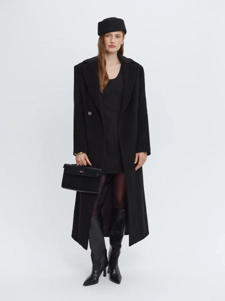 Пальто из шерсти ANNA PEKUN, цвет: Черный, 15.2337.904 купить онлайн