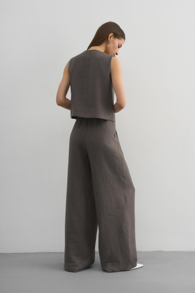 Брюки-палаццо Petrichore PURE LINEN, цвет: серый  |новая коллекция купить онлайн