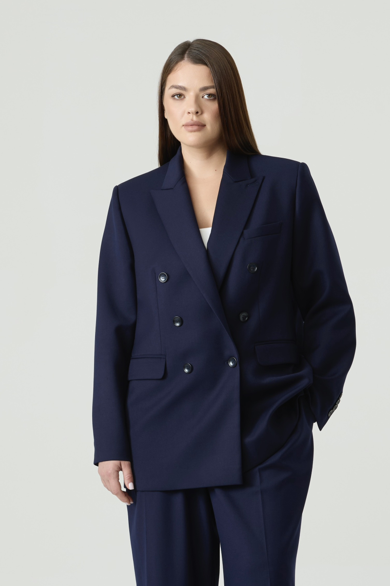 Жакет двубортный 4forms, цвет: темно-синий, 00019864 купить онлайн