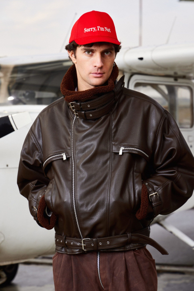Куртка LEATHER BELTS FIT SORRY, I’M NOT, цвет: коричневый,  купить онлайн