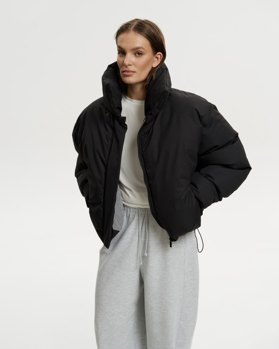 Пуховик BUBBLE BLACK YONS, цвет: Черный, YO-712 купить онлайн