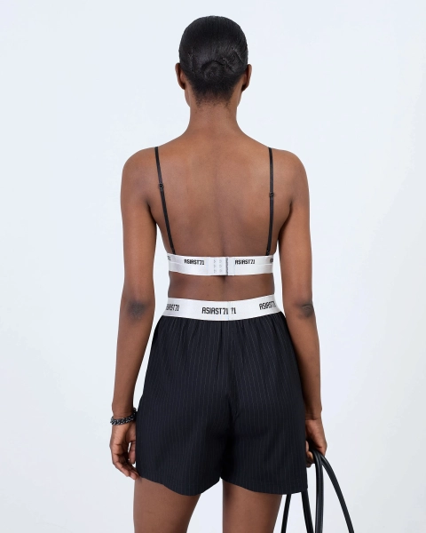 Шорты в полоску CL71 ASIA ST 71, цвет: Черный, Ast71.CL-rib-shorts-crop-bl купить онлайн