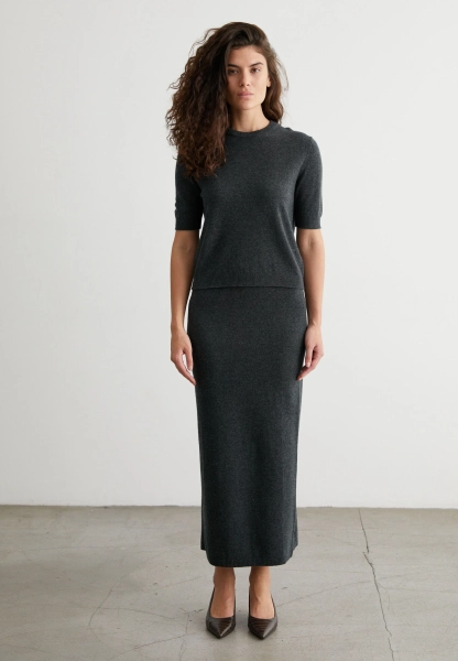 Юбка кашемировая Norma Marou, цвет: темно-серый, Mar2_2605 купить онлайн