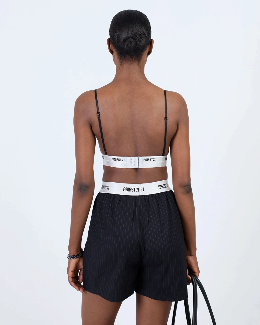 Шорты в полоску CL71 ASIA ST 71, цвет: Черный, Ast71.CL-rib-shorts-crop-bl купить онлайн