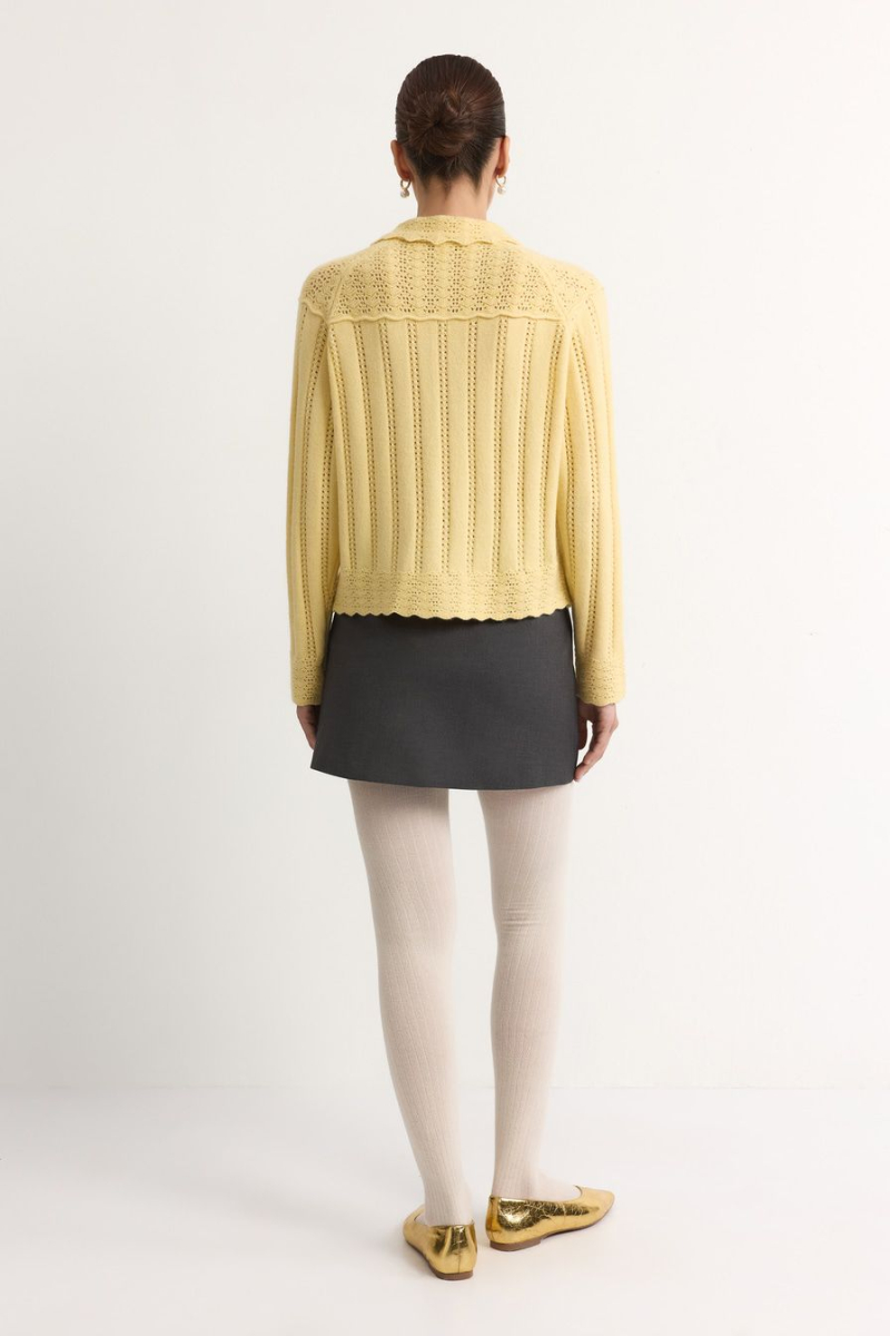 Кардиган с отложным воротником TOPTOP, цвет: Желтый, TT.051.18934.200 купить онлайн