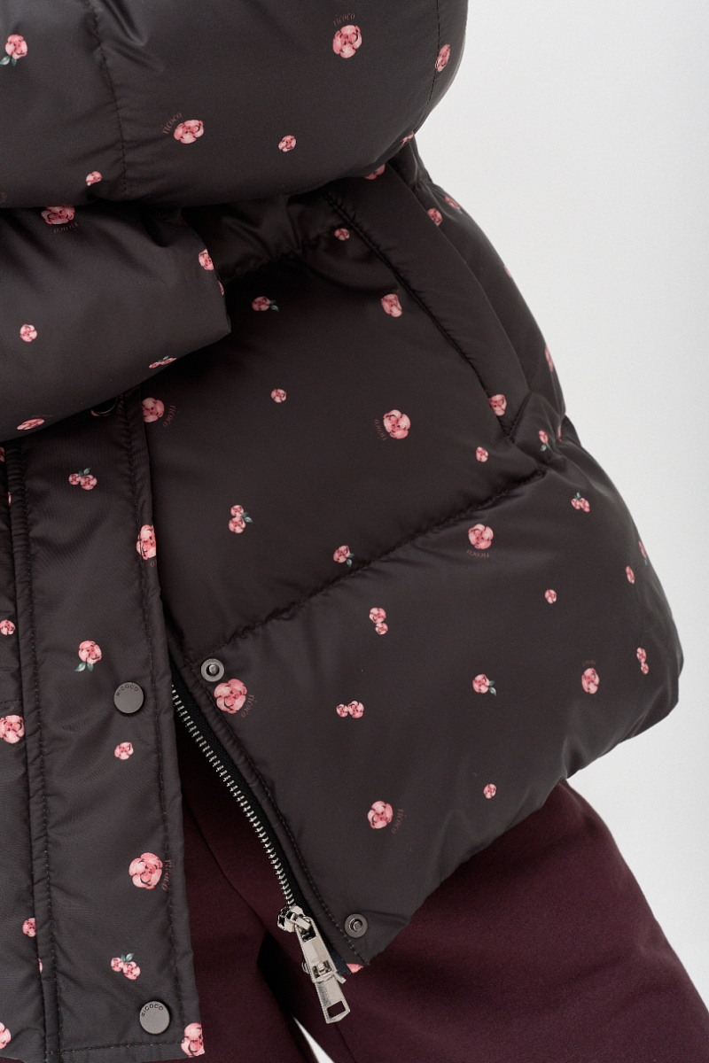 Пуховик Zefyr dark chocolate Ricoco, цвет: горький шоколад, 4092/3 купить онлайн