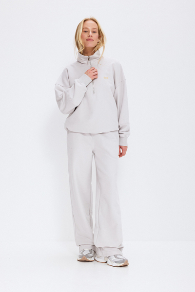 Палаццо из бархатистого хлопка ABDA, цвет: туман, 312609102909 купить онлайн