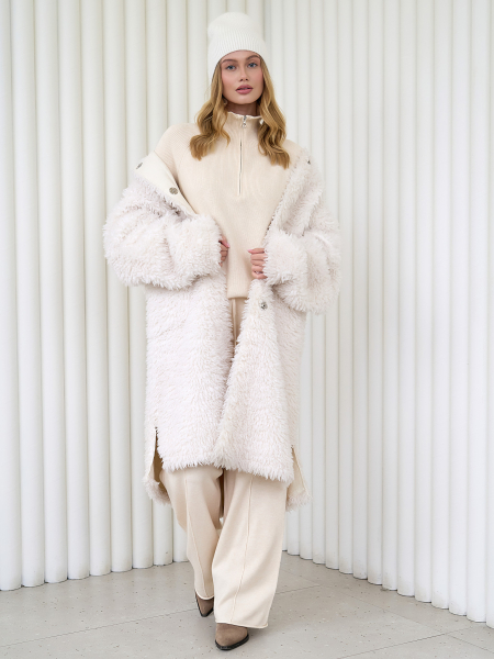 Шапка с ангорой I.B.W., цвет: молочный KJ062 купить онлайн