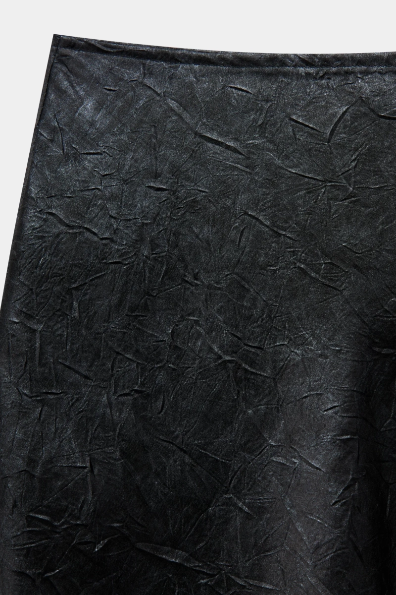 Юбка из сатина с металлическим эффектом